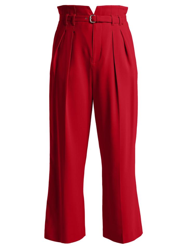 Redvalentino High-rise Notched-waist Trousers