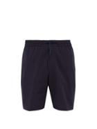 Matchesfashion.com Officine Gnrale - Phil Tailored Cotton Seersucker Shorts - Mens - Navy