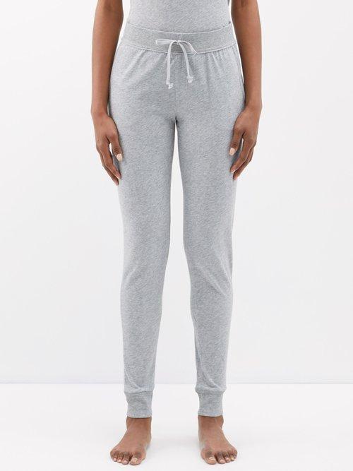 Skin - Drawstring Organic Pima-cotton Pyjama Trousers - Womens - Light Grey