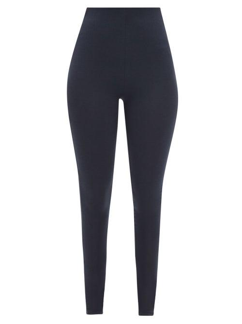 Raey - Recycled-yarn High-waist Leggings - Womens - Dark Navy