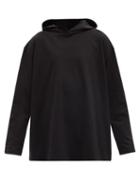 Ladies Activewear Vaara - Luca Hooded Cotton-jersey Long-sleeve T-shirt - Womens - Black