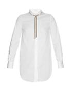 Brunello Cucinelli Neck-tie Cotton-blend Poplin Shirt