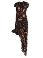 Preen By Thornton Bregazzi Ginny Gathered Silk-blend Chiffon Dress