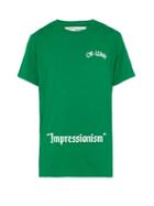 Matchesfashion.com Off-white - College Print Cotton T Shirt - Mens - Green