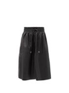 Proenza Schouler White Label - Drawstring-waist Faux-leather Midi Skirt - Womens - Black