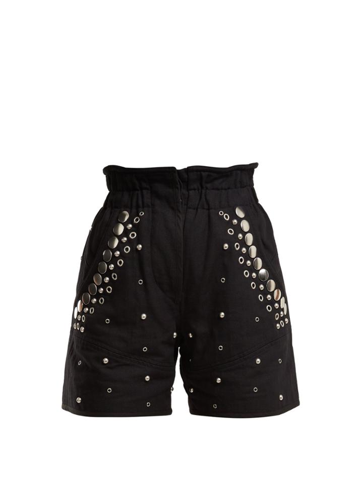 Isabel Marant Esytis Stud-embellished Cotton Shorts
