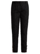 Matchesfashion.com Dolce & Gabbana - Dg Button Jacquard Trousers - Womens - Black
