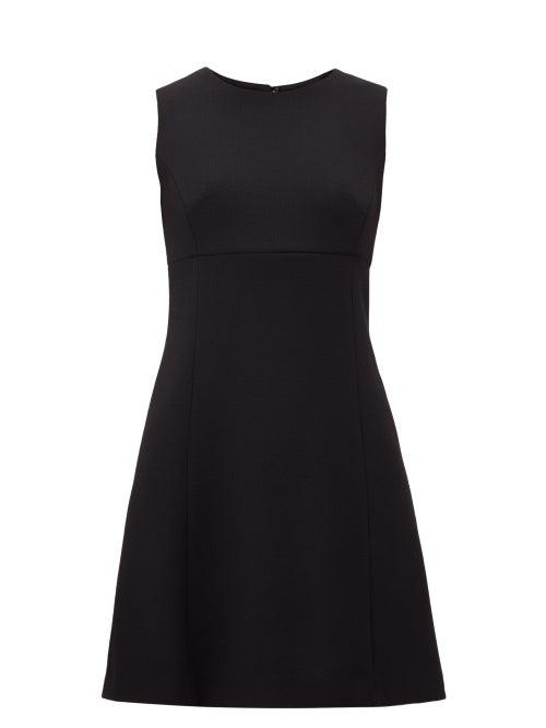Matchesfashion.com Dolce & Gabbana - Panelled Wool-crepe Dress - Womens - Black