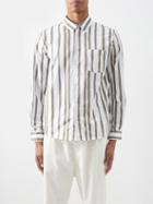 A.p.c. - Mathieu Striped Cotton-poplin Shirt - Mens - Khaki Stripe