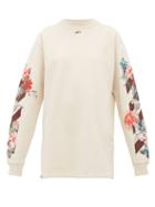 Matchesfashion.com Off-white - Floral Print Cotton Mini Dress - Womens - White Multi