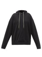Matchesfashion.com Jil Sander - Dropped-shoulder Cotton-jersey Hooded Sweatshirt - Womens - Black