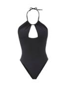 Ladies Beachwear Sara Cristina - Playa Halterneck Cutout Swimsuit - Womens - Black