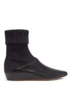 Gabriela Hearst Rocia Cashmere And Leather Ankle Boots