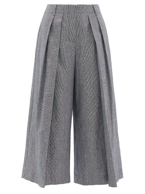 Matchesfashion.com Weekend Max Mara - Olato Trousers - Womens - Navy White