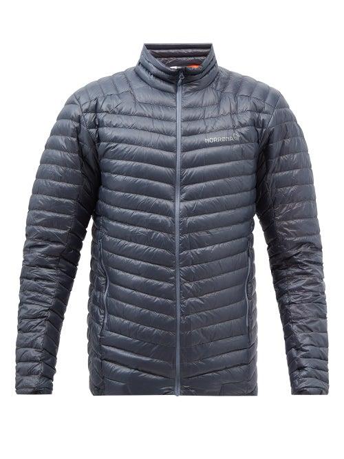 Norrna - Trollveggen Quilted Down Coat - Mens - Grey
