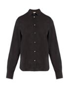 Matchesfashion.com Brock Collection - Baylee Point Collar Cotton Voile Shirt - Womens - Black