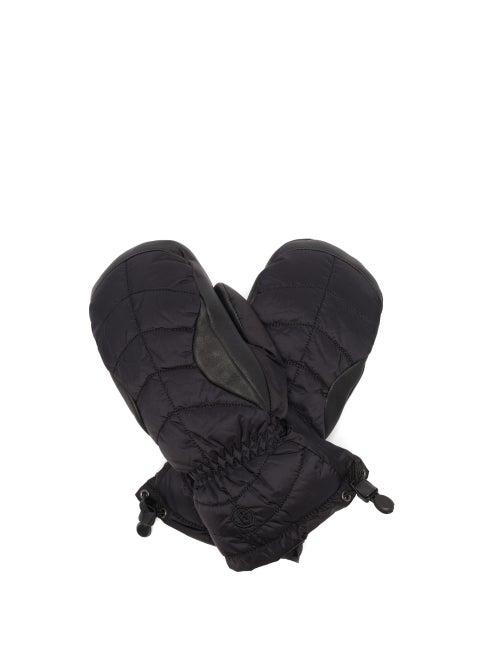 Matchesfashion.com Bogner - Selia Leather-panelled Ski Mittens - Womens - Black