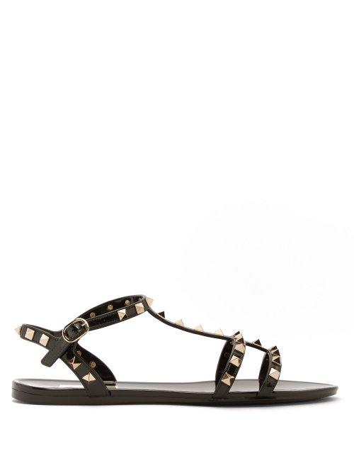 Matchesfashion.com Valentino - Rockstud Caged Pvc Sandals - Womens - Black