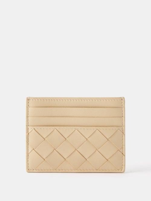 Bottega Veneta - Intrecciato Leather Cardholder - Womens - Beige