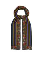 Matchesfashion.com Etro - Striped Cashmere Scarf - Womens - Black