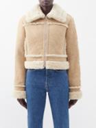 Acne Studios - Lalita Cropped Shearling Jacket - Womens - Beige