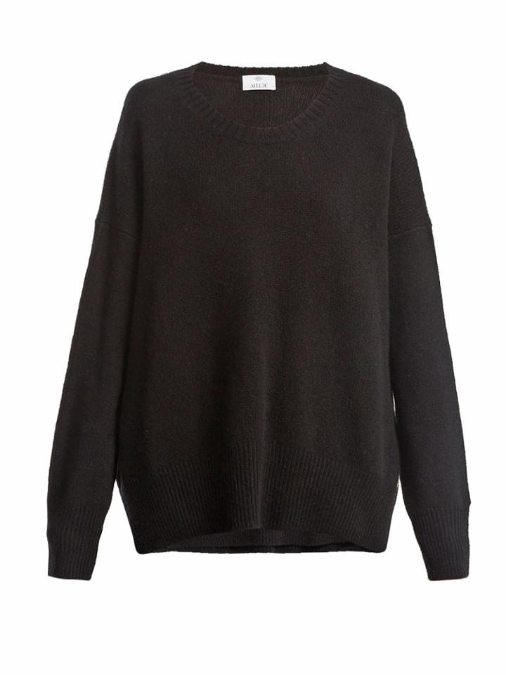 Allude Round Neck Cashmere Sweater