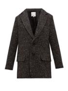 Matchesfashion.com Tibi - Single Breasted Tweed Blazer - Womens - Dark Grey