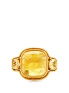 Matchesfashion.com Brigid Blanco - Golden Beryl & Yellow Gold Ring - Womens - Yellow
