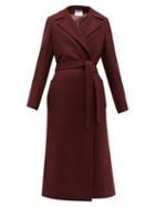 Matchesfashion.com Pallas X Claire Thomson-jonville - Franklin Single Breasted Wool Blend Coat - Womens - Burgundy