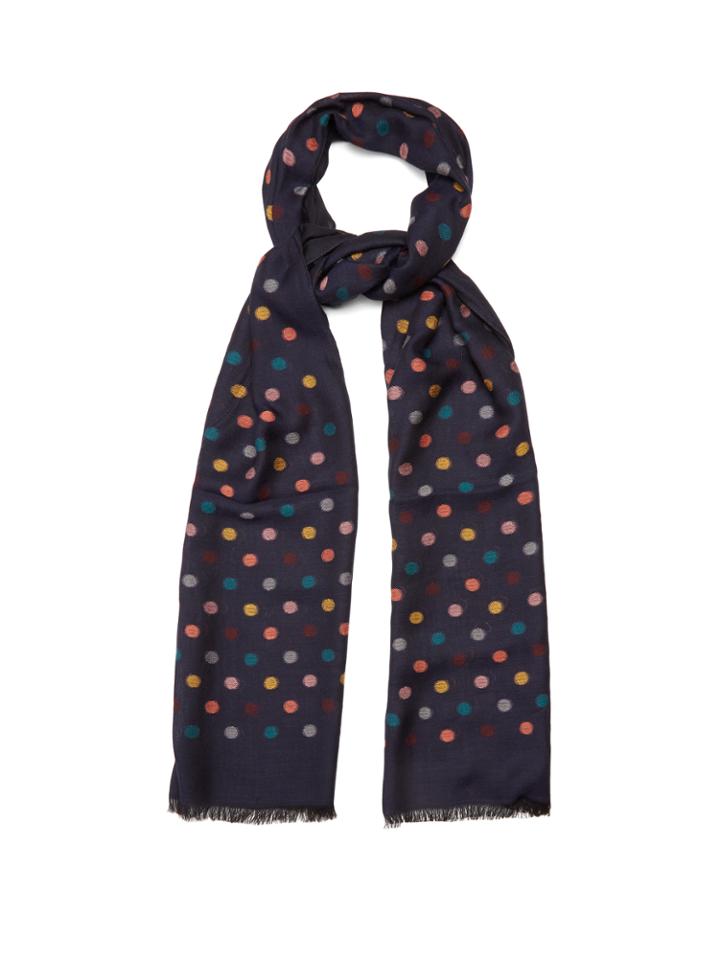 Paul Smith Polka Dot-jacquard Scarf