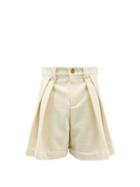 S.s. Daley - Vivek Double-pleated Wide-leg Wool Shorts - Mens - White