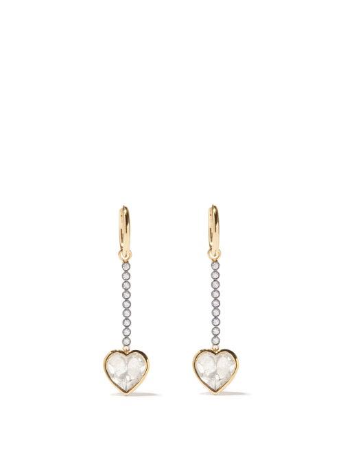 Theodora Warre - Zircon & Gold-plated Sterling Silver Earrings - Womens - Gold Multi