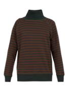 Matchesfashion.com The Gigi - Delo Striped Cotton Sweatshirt - Mens - Green