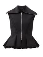 Givenchy - Zipped Peplum Wool-blend Jacket - Womens - Black