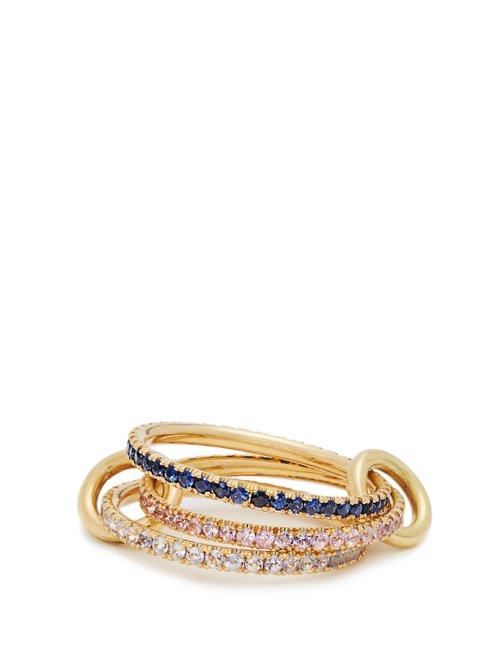 Matchesfashion.com Spinelli Kilcollin - Aurora Sapphire, Tanzanite & Yellow Gold Ring - Womens - Blue