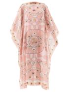 Emilio Pucci - Cyprea-print Cotton-voile Kaftan - Womens - Pink Print