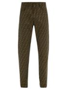 Matchesfashion.com Fendi - Ff Logo Jacquard Straight Leg Jeans - Mens - Brown