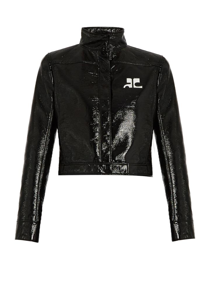 Courrèges Patent Faux-leather Bomber Jacket
