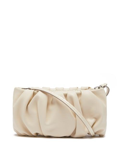 Staud - Bean Gathered Leather Shoulder Bag - Womens - Cream