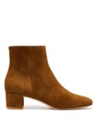 Matchesfashion.com Gianvito Rossi - Block Heel 45 Suede Ankle Boots - Womens - Tan
