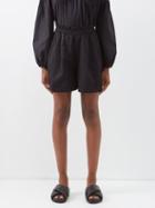 Merlette - Paquin High-rise Cloqu Shorts - Womens - Black