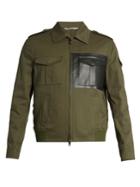 Valentino Faux-leather Pocket Cotton-twill Jacket