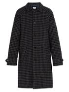 Matchesfashion.com Presidents - Houndstooth Wool Overcoat - Mens - Navy Multi