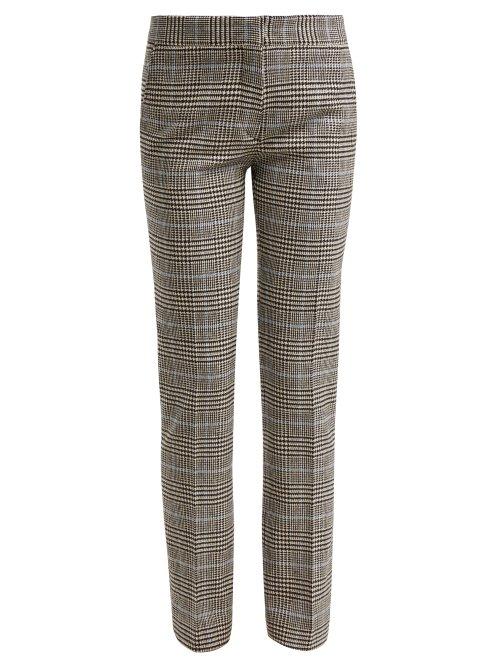 Matchesfashion.com Summa - Prince Of Wales Check Wool Blend Trousers - Womens - Black White