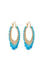 Irene Neuwirth 18kt Gold & Kingman Turquoise Earrings