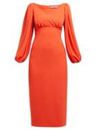 Matchesfashion.com Emilia Wickstead - Magita Empire Waist Dress - Womens - Orange