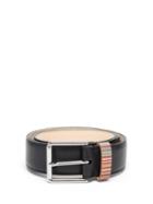 Matchesfashion.com Paul Smith - Signature Stripe Leather Belt - Mens - Black Multi