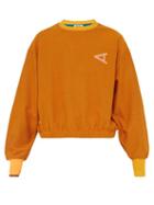 Matchesfashion.com Acne Studios - Logo Appliqu Cotton Blend Sweatshirt - Mens - Yellow