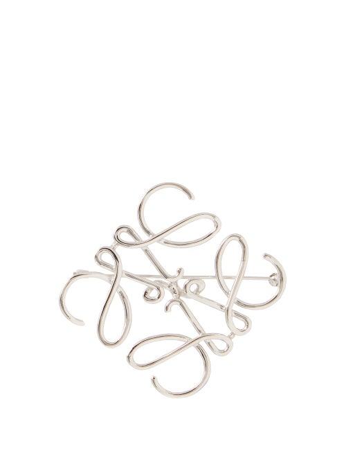 Matchesfashion.com Loewe - Anagram Brooch - Womens - Silver