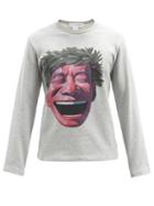 Matchesfashion.com Comme Des Garons Shirt - X Yue Minjun Laughing Caesar Cotton Sweatshirt - Mens - Grey Multi